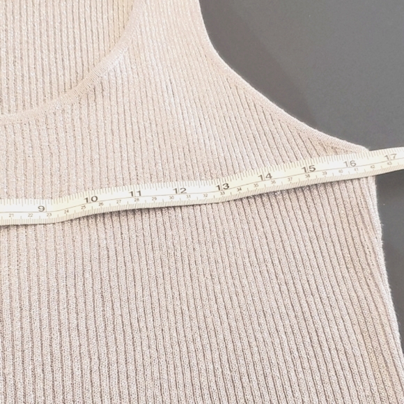 Metallic silver tank top. - Picture 3 of 4